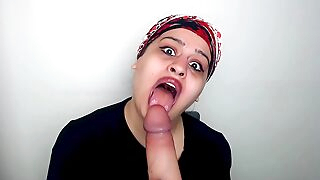This INDIAN floozie loves to swallow a big, hard cock.Long tongue is amazing.