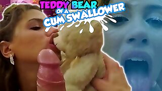 Trailer#3 Teen stodgy Strapping Cum Load on her Face while Holding her TeddyBear