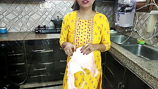 Desi bhabhi was washing dishes relating to kitchen then her brother relating to law came and said bhabhi aapka chut chahiye kya dogi hindi audio
